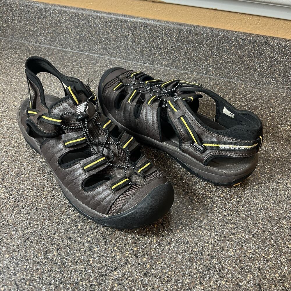 New Balance Men's Appalachian Closed Toe Hiking Sandals Size 14 Brown Drawstring